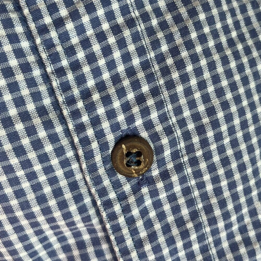 Patagonia vintage blue gingham sleeveless shirt XS - Picture 7 of 8